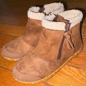 Livie & Luca Brown Ankle Boots with Shearling Liner Toddler Girl size 10